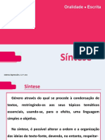 Síntese: condensação de textos em ideias-chave