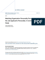 Matching Organization Personality Perceptions and The Job Applica