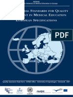 European Specifications For Global Standards in Medical Education