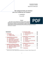 Méthodes D'approximation de Solution Pour Les Problèmes de Physique