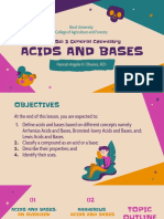 Bicol University College of Agriculture and Forestry: Acids and Bases