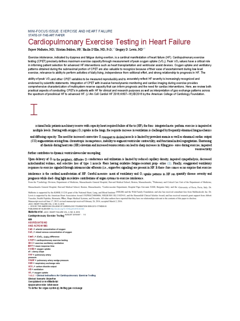 Cardiopulmonary Exercise Testing - BahasaInggris | PDF | Heart Failure ...