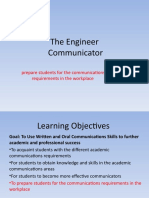 The Engineer Communicator: Prepare Students For The Communications Requirements in The Workplace