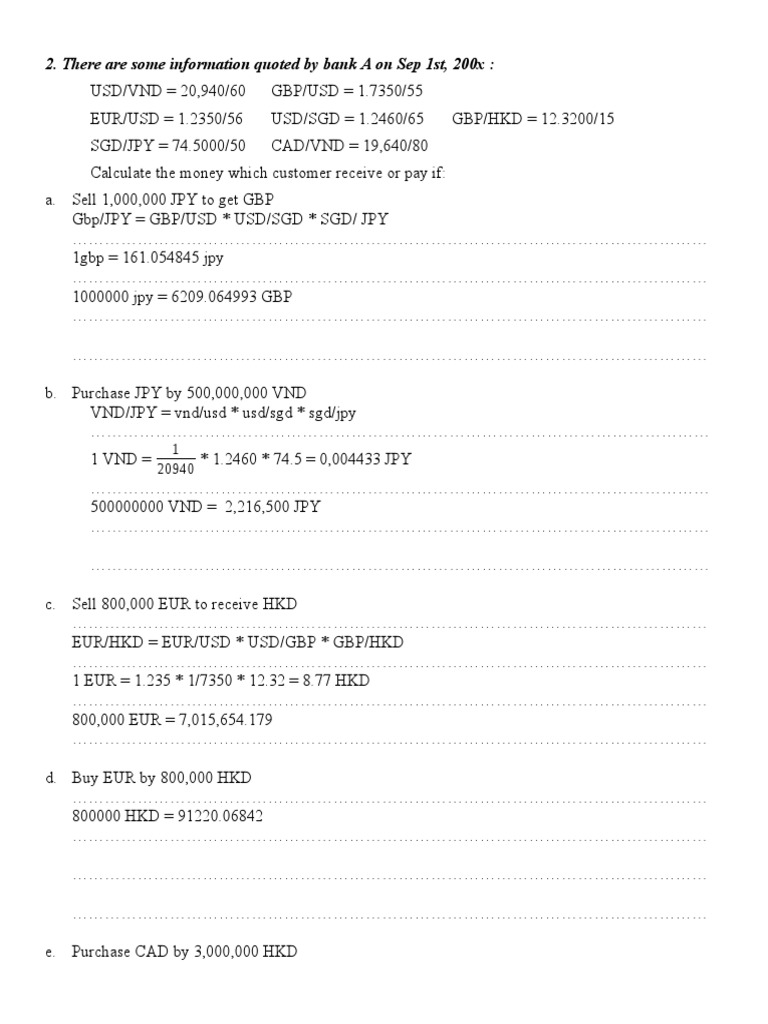 There Are Some Information Quoted by Bank A On Sep 1st, 200x | PDF