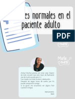 Flashcards Valores Normales en PX Adulto