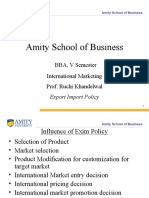 Amity School of Business: BBA, V Semester International Marketing Prof. Ruchi Khandelwal