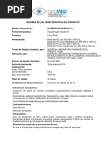 Ficha Tecnica Producto Cloruro de Sodio 0.9 X 50 y 100 ML PDF | PDF