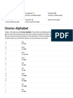 Oromo Alphabet 