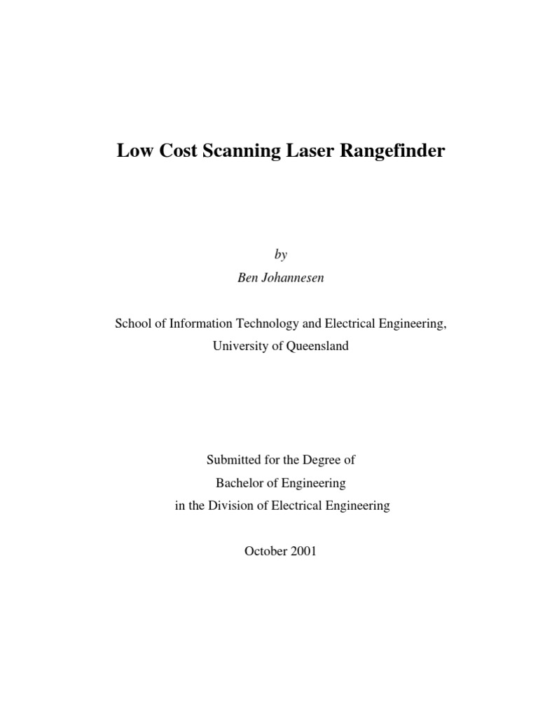Low Cost Scanning Laser Rangefinder | PDF