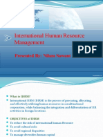 International Human Resource Management: Presented By: Nilam Sawant