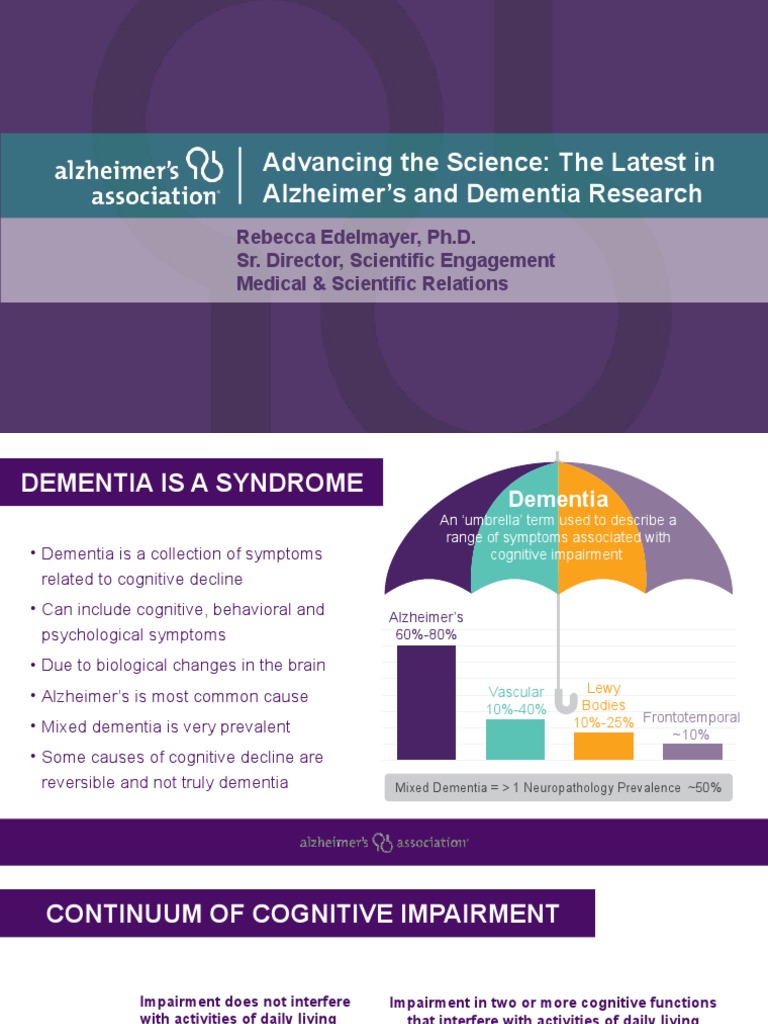 Advancing The Science: The Latest in Alzheimer's and Dementia Research ...