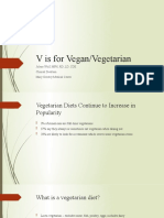 V Is For Vegan/Vegetarian: Jolene Wolf, MPH, RD, LD, CDE Clinical Dietitian Mary Greeley Medical Center