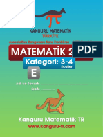 2018 Kanguru Matematik 3. Ve 4. Sınıf Soruları (Ecoiler)