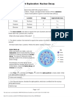 Student Exploration Nuclear Decay HONORS PDF