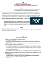 FYE 501 Sample Final Project Guidelines