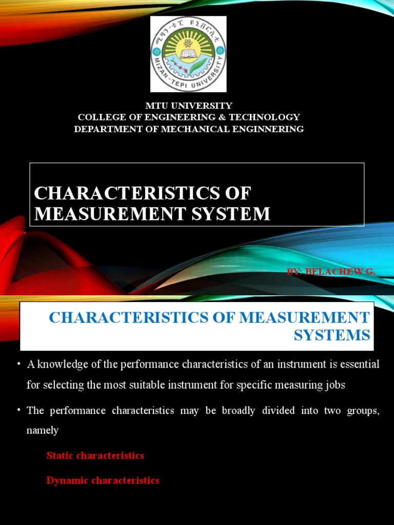 Characteristics of Measurement Systems | PDF | Accuracy And Precision ...