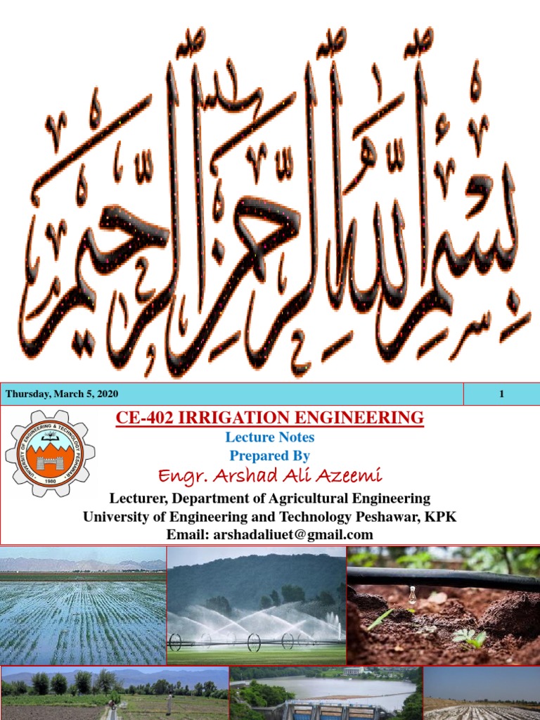 Lecture 02. Types and Methods of Irrigation PDF Irrigation Flood