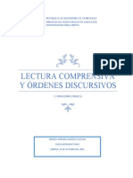 Importancia de La Lectura y Ordenes Discursivos Iv