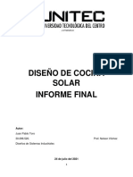 Diseño de Cocina Solar Informe Final