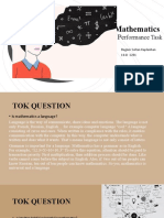 Mathematics: Erformance Task