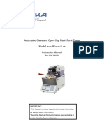 Automated Cleveland Open Cup Flash Point Tester Model Aco-8/aco-8 As Instruction Manual
