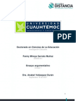 1.2 Ensayo Argumentativo Del Centro Educativo Como Núcleo de Desarrollo Profesional - Fanny - Serrato