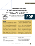 Ortiz 2019, Manejo Del Estres, Resultados Con Dos Intervenciones Cognitivo Conductual