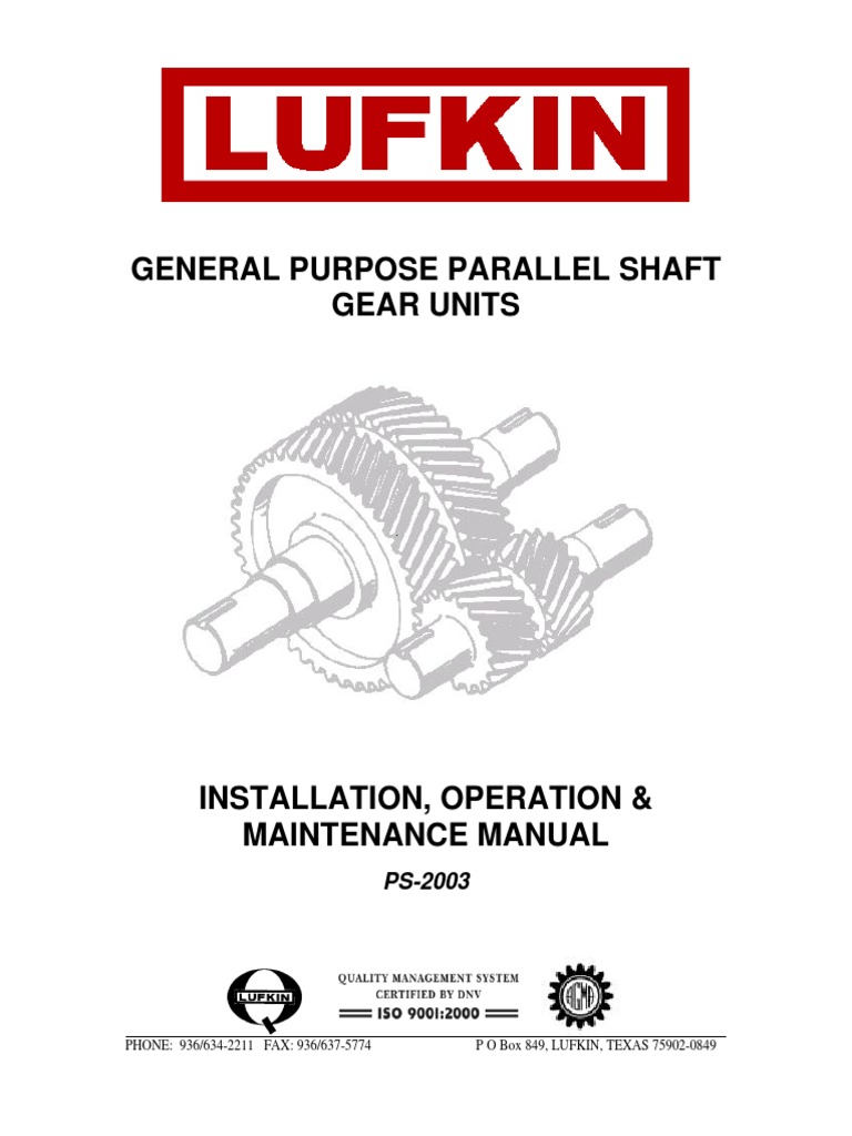 Gear Box Lufkin PDF