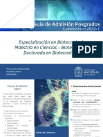Guía Admisión Posgrados en Biotecnología 2022