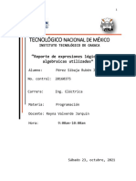 Reporte de Expresiones Lógicas y Algebraicas Utilizadas