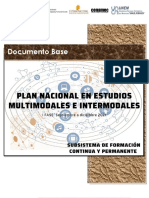Plan Nacional Estudios Multimodales e Intermodales Documento Base 13 - 09 - 2021