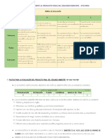 Rubrica y Pautas de Evaluación. 4to Primaria - II Bim