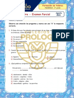 3° EXAMEN FORMACIÓN DE VALORES Juniojulio