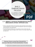 BAB 2: Pembangunan Produk: 2.1.9 Membuat Cadangan Penambahbaikan Produk Berdasarkan Laporan Keputusan Ujian