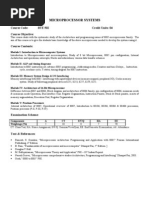 3cf07microprocessor Syllabus