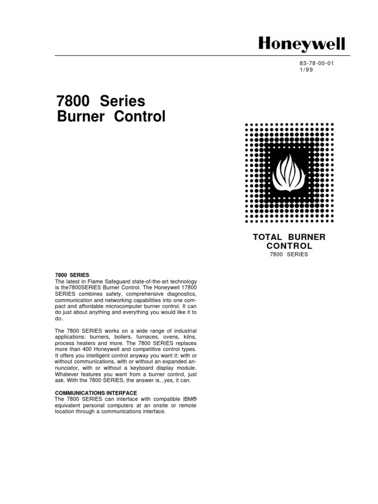 7800 Series Burner Control | PDF | Computer Keyboard | Relay