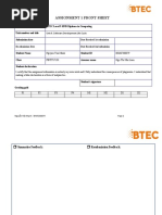 Assignment 1 Front Sheet: Qualification BTEC Level 5 HND Diploma in Computing Unit Number and Title Submission Date