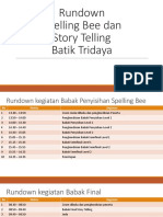 Rundown Spelling Bee Dan Story Telling