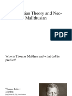 Malthusian Theory and The Neo-Mallthusian