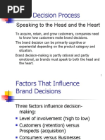 Brand Decision Process: Speaking To The Head and The Heart