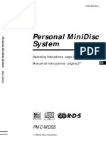 Sony Pmc Md55 Manual de Usuario
