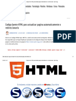 Codigo fuente HTML para actualizar pagina automaticamente o redireccionarla – Spek Regg