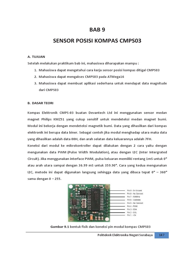 Praktikum Sensor Kompas CMPS03 | PDF | Metode & Bahan Ajar | Komputer
