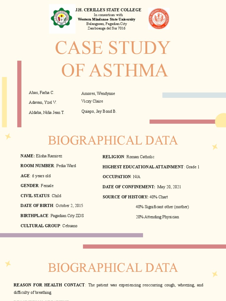 Asthma Case Study PDF Asthma Respiratory Tract