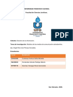 Modelos de Los Medios de Comunicación Salvadoreños.