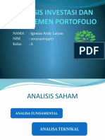 Analisis Investasi Dan Manajemen Portofolio