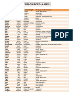 Lista de Verbos Irregulares