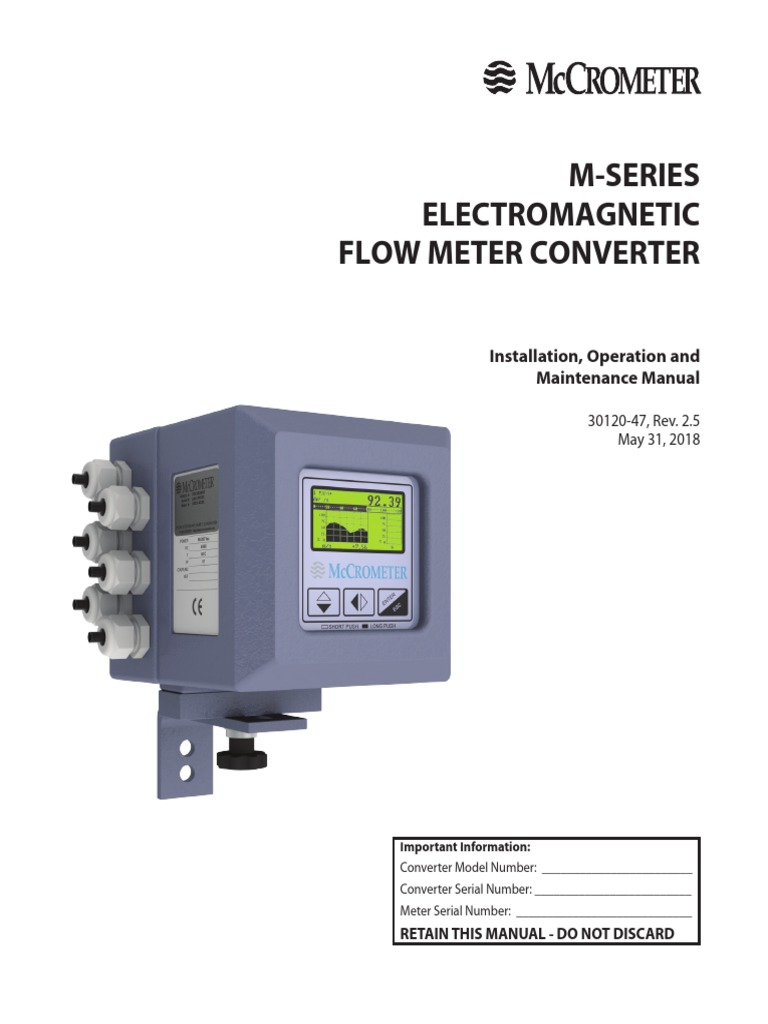 MSeries Flow Meter Converter Installation, Operation