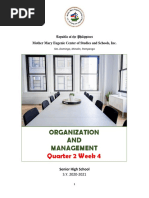 Organization AND Management: Quarter 2 Week 4