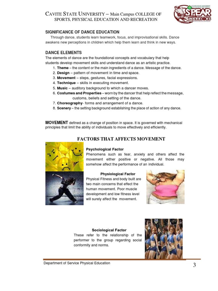 Ii. Dance Elements and Movement | PDF | Anatomical Terms Of Motion | Dances